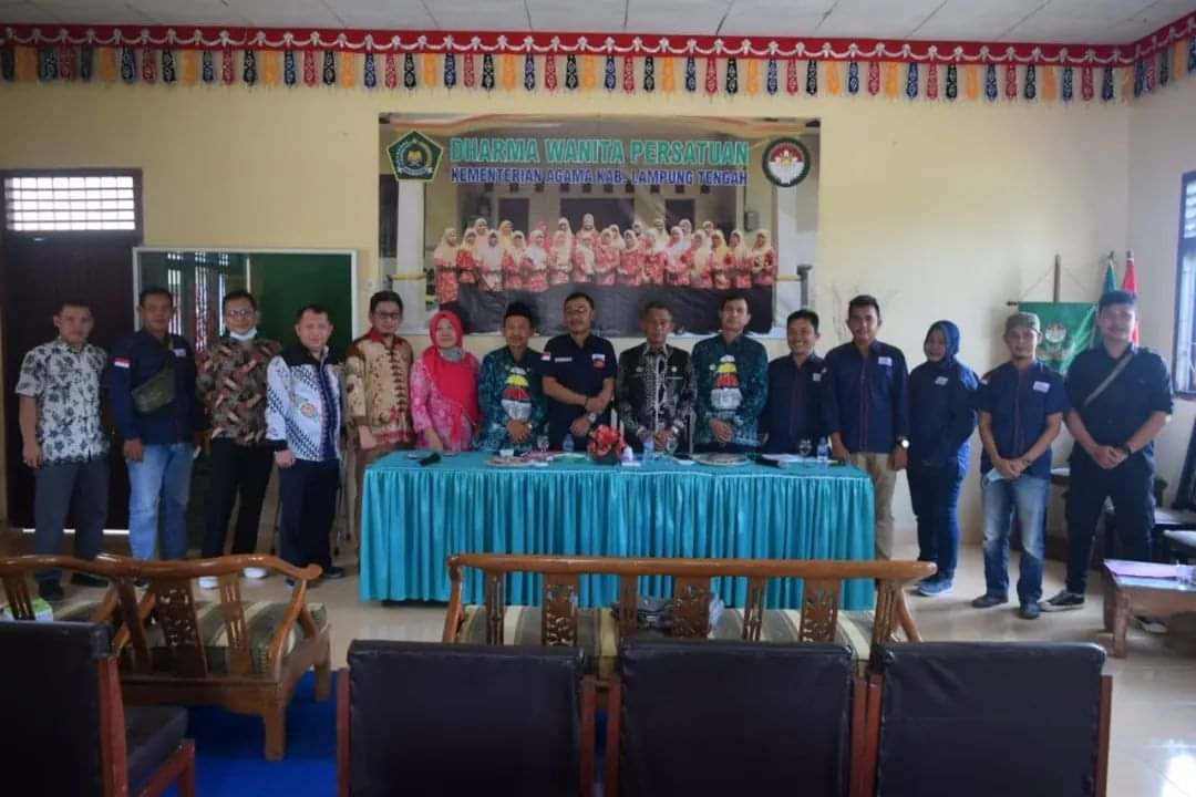 Jalin Sinergritas, Kemenag Lamteng Lakukan Audiensi Bersama SMSI