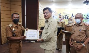 Bupati Lamteng Serahkan Bantuan Rehabilitasi dan Rekontruksi Jembatan Pasca Bencana