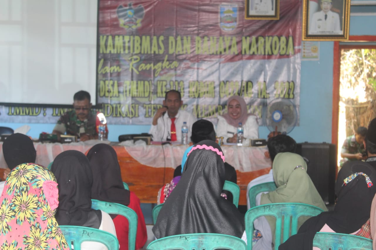 Satgas TMMD KE-113 Lakukan Penyuluhan Tentang Bahaya Penyalahgunaan Narkoba.