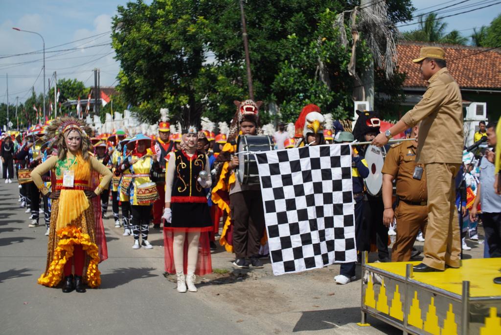 Bupati Musa Ahmad Buka Lomba Drum Band Piala Bupati Lamteng