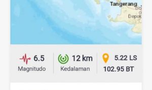 Gempa Kuat 6,5 SR Terasa Di Lampung Barat, Warga Berhamburan Keluar Rumah