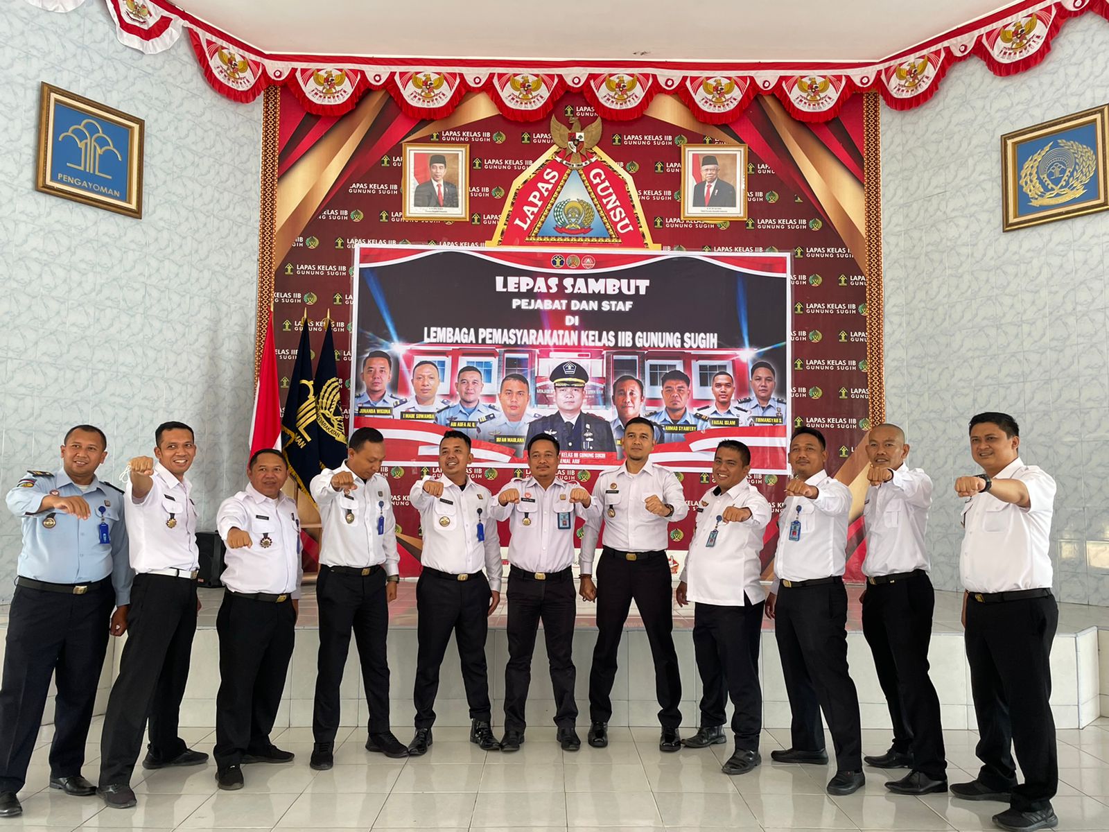 Lapas Kelas IIB Gunsu Gelar Pisah Sambut dan Pengantar Tugas Pejabat Administrasi