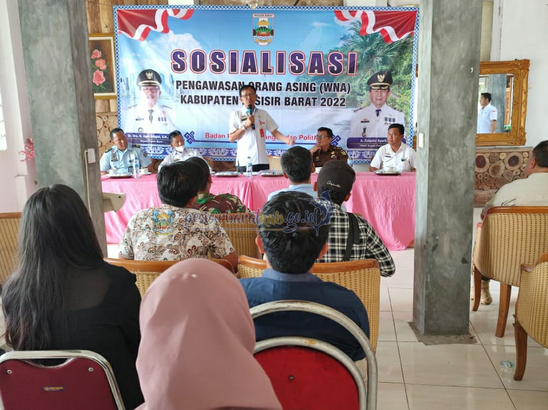 Pemkab Pesibar Gelar Sosialisasi Pemantauan Kunjungan Warga Negara Asing