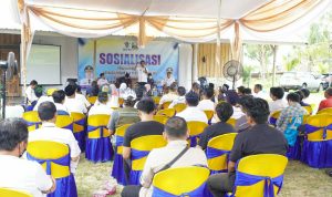 Pemkab Pesisir Barat Mengelar Sosialisasi Perizinan Budidaya Air Payau bersama Pemilik Usaha Tambak