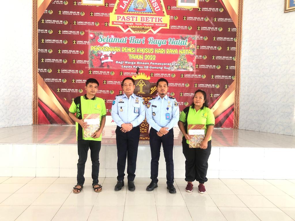 7 Narapidana di Lampung Tengah Terima Remisi Natal 2022