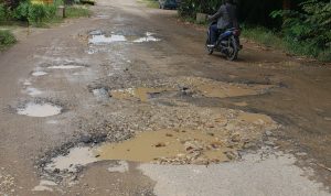 Bertahun-Tahun Tak Kunjung Diperbaiki, Jalan Poncowati Tergenang Air