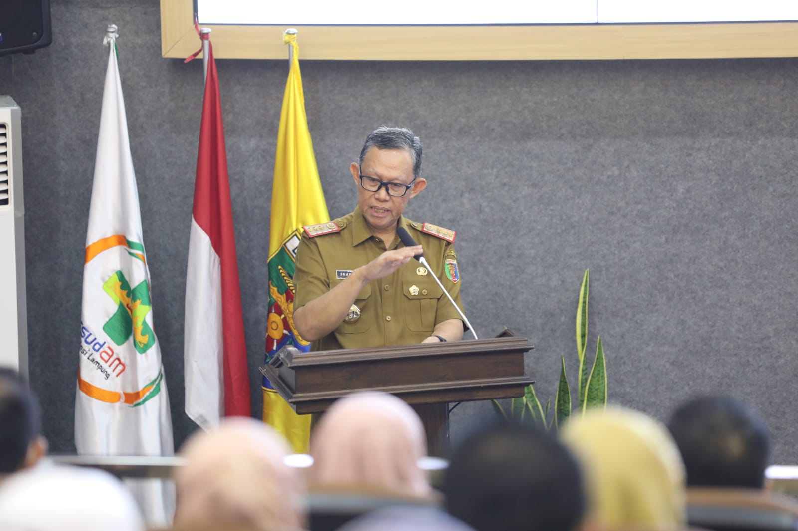 Gubernur Arinal Berharap Semua Unsur di RSUDAM Berupaya Optimal Mempertahankan Akreditasi Paripurna yang telah Diraih Sebelumnya