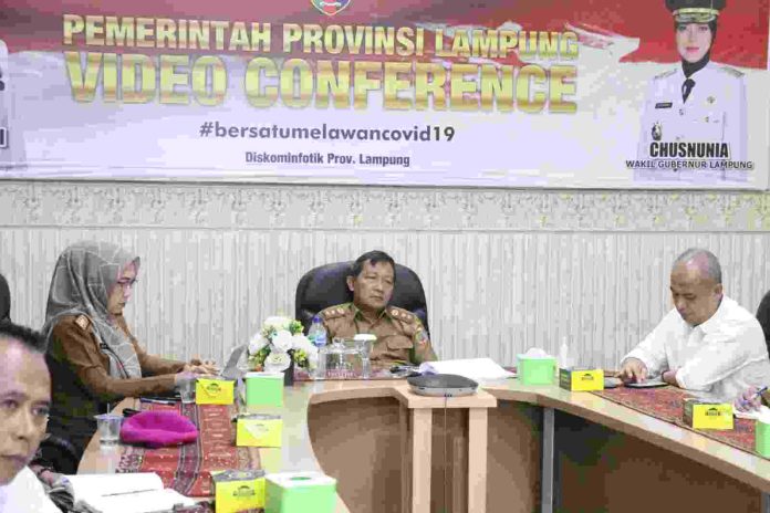 Pemprov Lampung Mengikuti Rakor Pengendalian Inflasi Daerah Bersama Mendagri