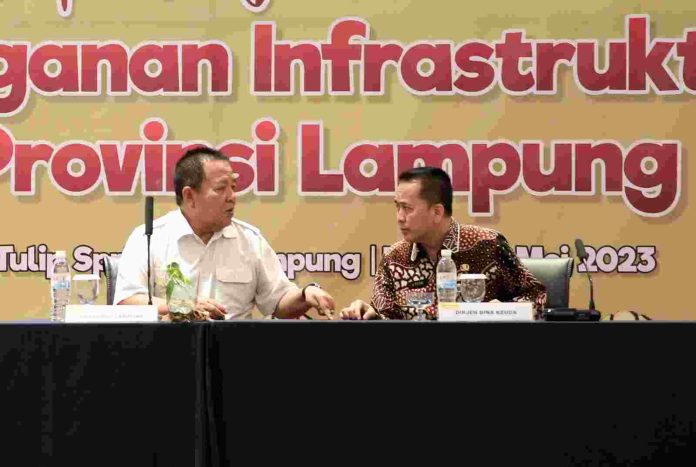 Gubernur Bahas Penanganan Infrastruktur Bersama Irjen & Dirjen Bina Keuda Kemendagri