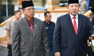 Ketua DPRD Mingrum Gumay Hadiri Peringatan Kelahiran Pancasila yang Ke 78 di Lapangan Korpri