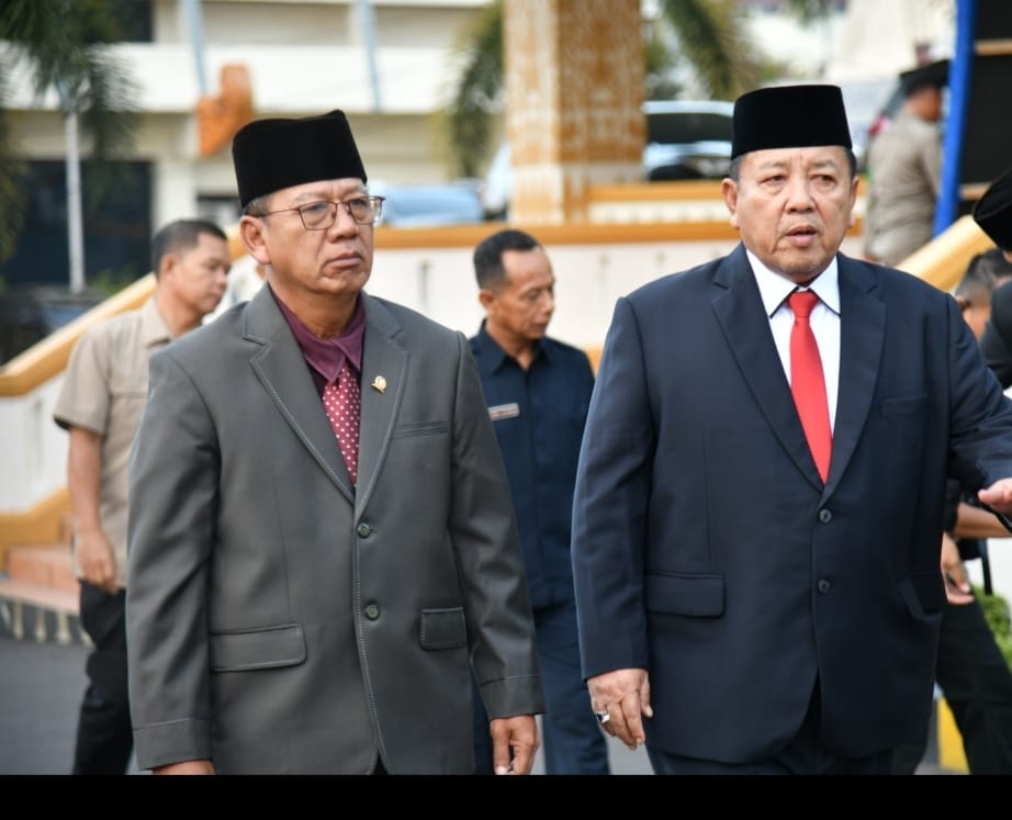 Ketua DPRD Mingrum Gumay Hadiri Peringatan Kelahiran Pancasila yang Ke 78 di Lapangan Korpri