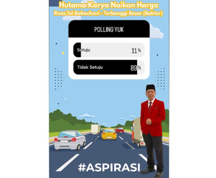 Mingrum Gumay Tanggapi Aspirasi Netizen Terkait Kenaikan Tarif Tol Ruas Bakauheni-Terbanggi