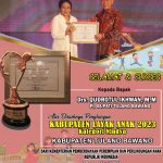 Tuba  Kembali Raih Penghargaan Kabupaten/kota Layak Anak ( KLA) dengan Predikat Nindya.