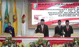 Gubernur Arinal dan Wagub Chusnunia Bersama Forkopimda Ikuti Rapat Paripurna Istimewa HUT RI ke-78