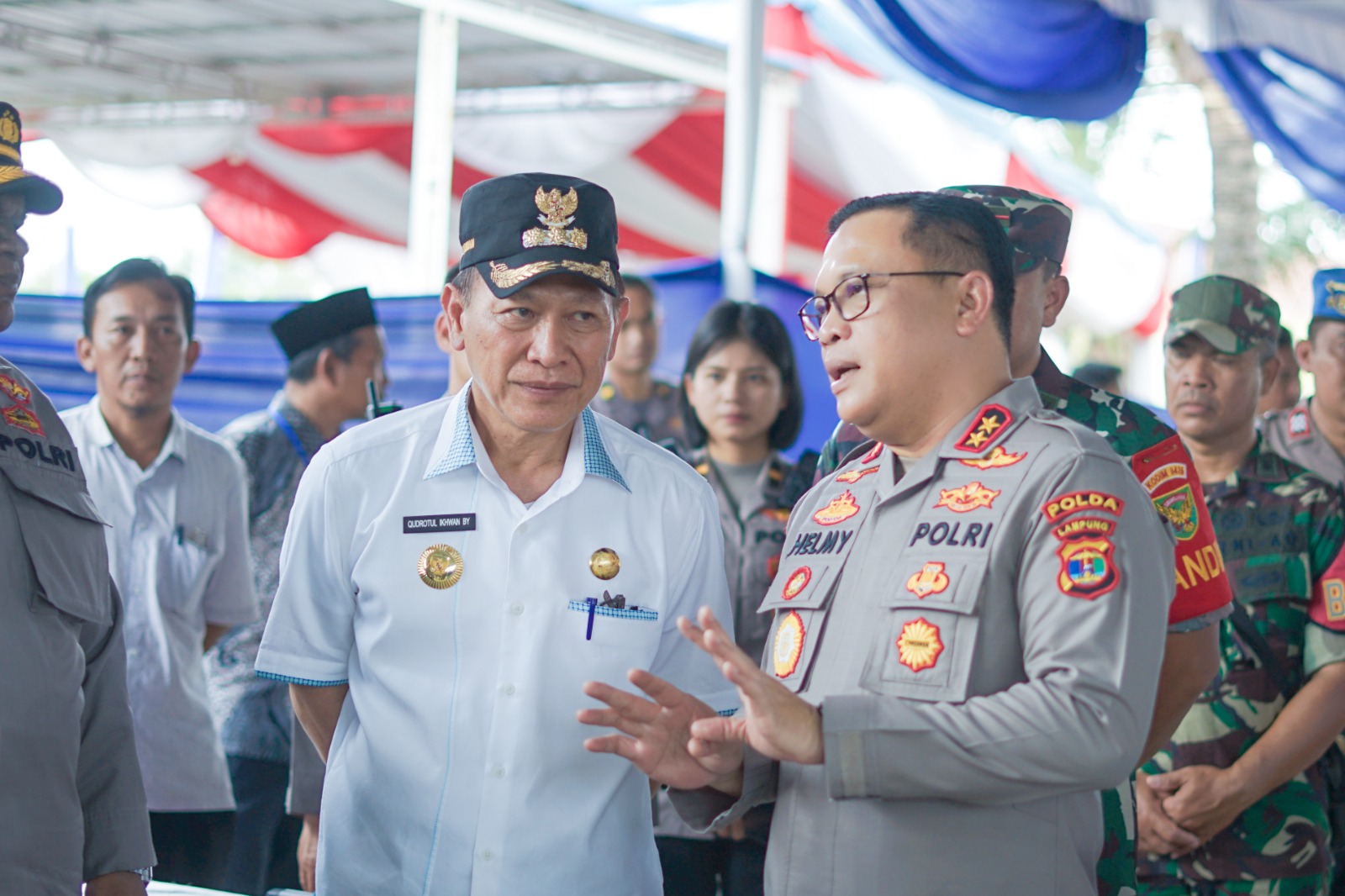 Kapolda Lampung Pantau Secara Langsung Pelaksanaan Pilkakam Kabupaten Tulang Bawang