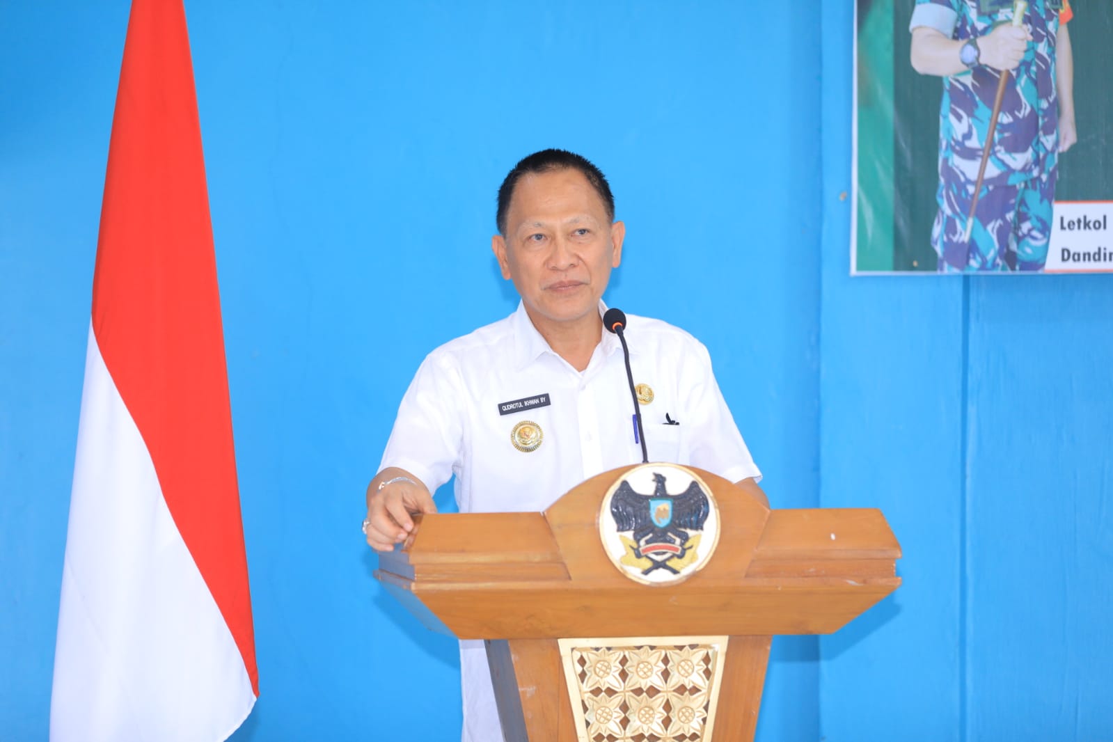 Penjabat Bupati Tuba Drs Qudrotul Ikhwan MM Berharap Masyarakat Kampung Bakung Udik Bisa Sukesnya kegiatan Karya Bhakti TNI Tahun 2023.