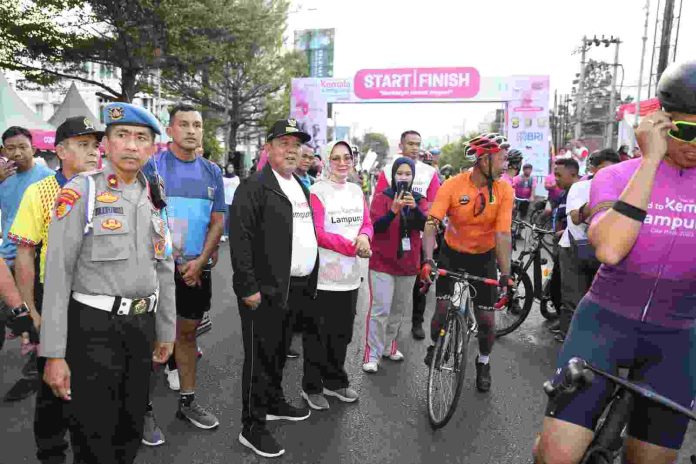 Gubernur Arinal dan Ibu Riana Hadiri Tour of Road to Kemala Lampung Seri 4