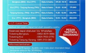 Tiket Pesawat Maskapai Susi Air Resmi Dirilis, Segini Tiket Penerbangan Bandara M.Taufik kiemas Krui