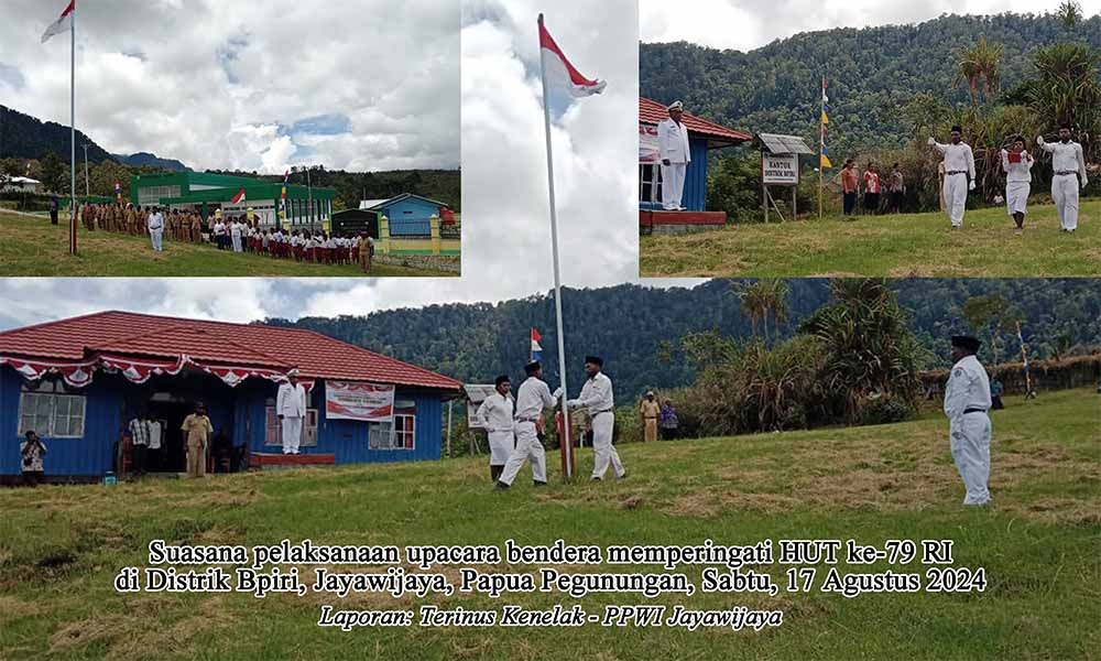 Upacara HUT Kemerdekaan RI di Distrik Bpiri Berlangsung Aman dan Hikmat