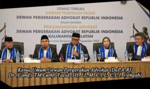 Advokat DePA-Ri Kalsel Dilantik, Luthfi Yazid: Integritas dan Optimisme Sangat Penting di Era Disrupsi Hukum