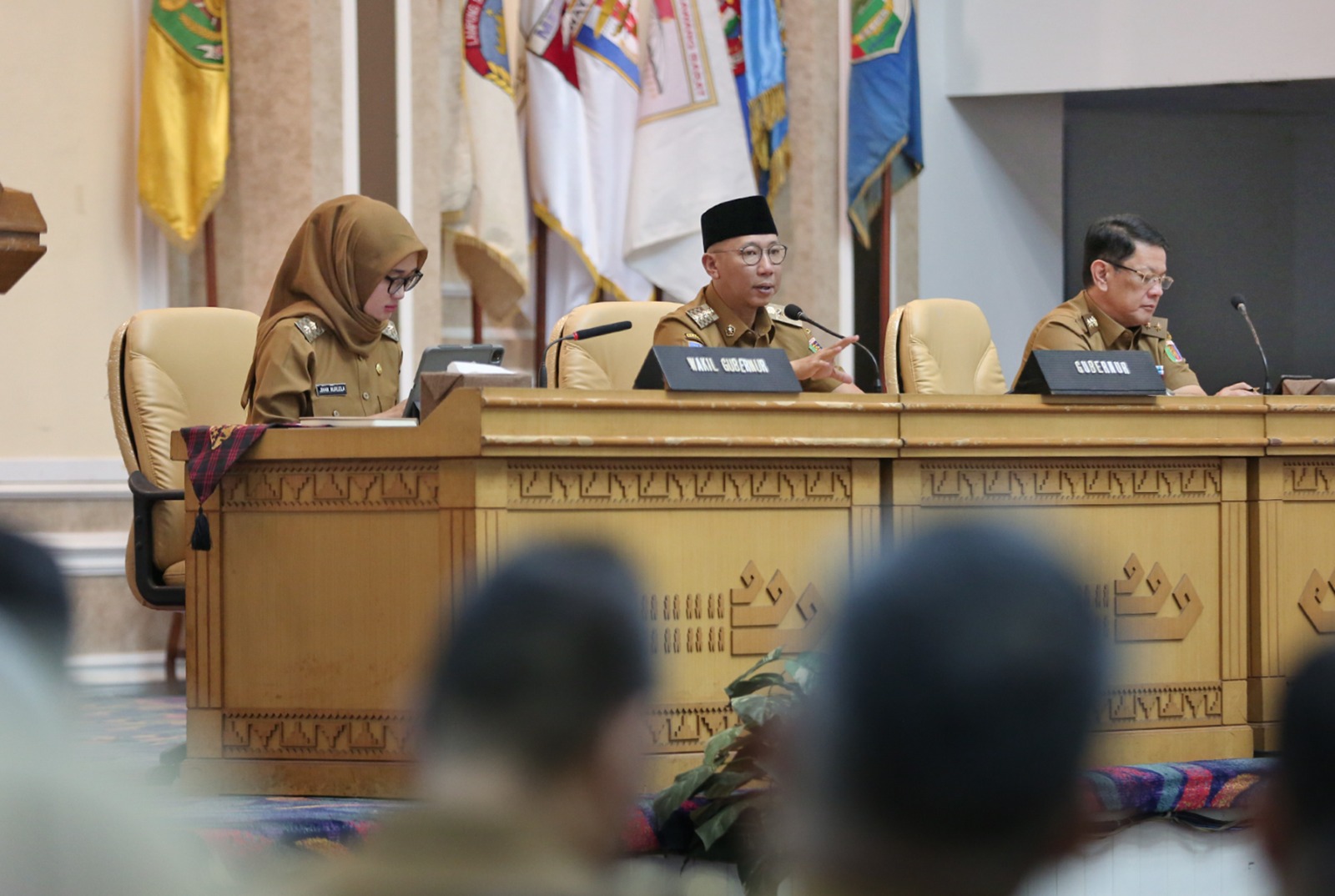 Gubernur Rahmat Mirzani Djausal Sampaikan Visi “Bersama Lampung Maju Menuju Indonesia Emas” dan 18 Program Kerja dalam Briefing Perdana yang Diikuti Kepala OPD di Lingkungan Pemerintah Provinsi Lampung