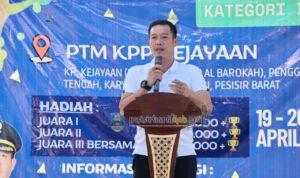Bupati Pesisir Barat, Dedi Irawan Buka Turnamen Tenis Meja Krui Cup 2025