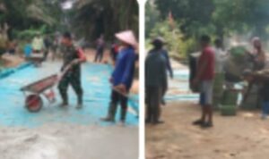 DESA SIDANG GUNUNG TIGA KEMBALI BANGUN RABAT BETON