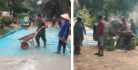 DESA SIDANG GUNUNG TIGA KEMBALI BANGUN RABAT BETON